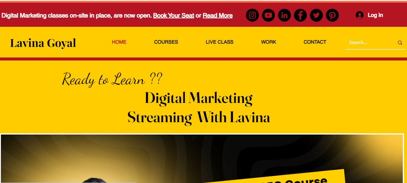 Lavina Goyal Digital Marketing Training Center | Institute | Classes | Courses 