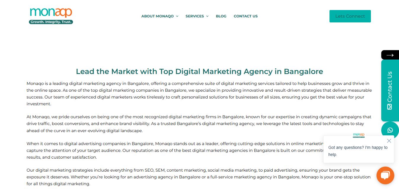 Monaqo:Best Digital Marketing Agency in Bangalore | Web Design | PPC Services| Top SEO Company| Social Media | Link Building 