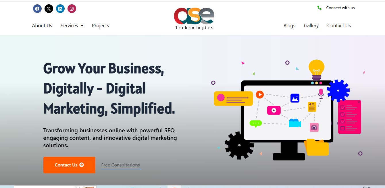 ASE Technologies | Website Designing | Seo | Online Advertising | Best Digital Marketing Company in Vizag 