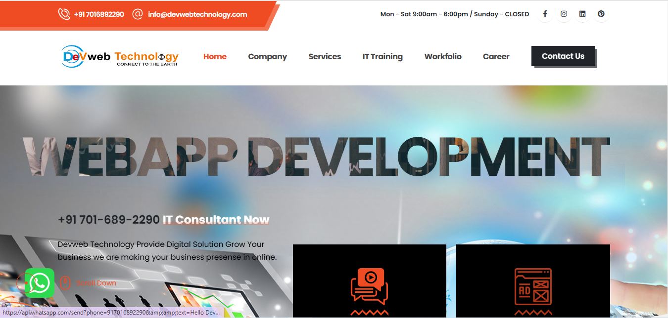 Devweb Technology - Web Development Company | SEO, PPC, SMM Service | SEO, Digital Marketing Course 