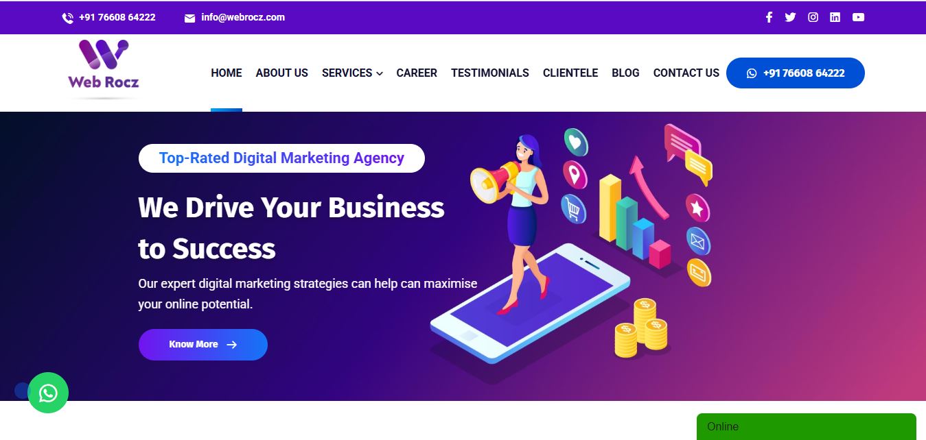 Web Rocz - Top/Best Digital Marketing Agency in Hyderabad