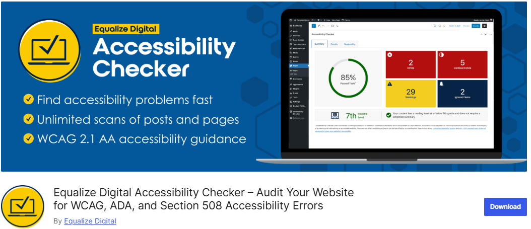 Equalize Digital Accessibility Checker